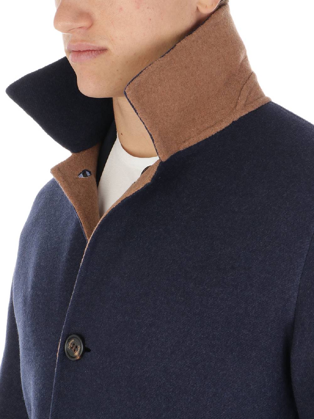 ELEVENTY Cappotto Uomo Reversibile in Lana Vergine Nuovo