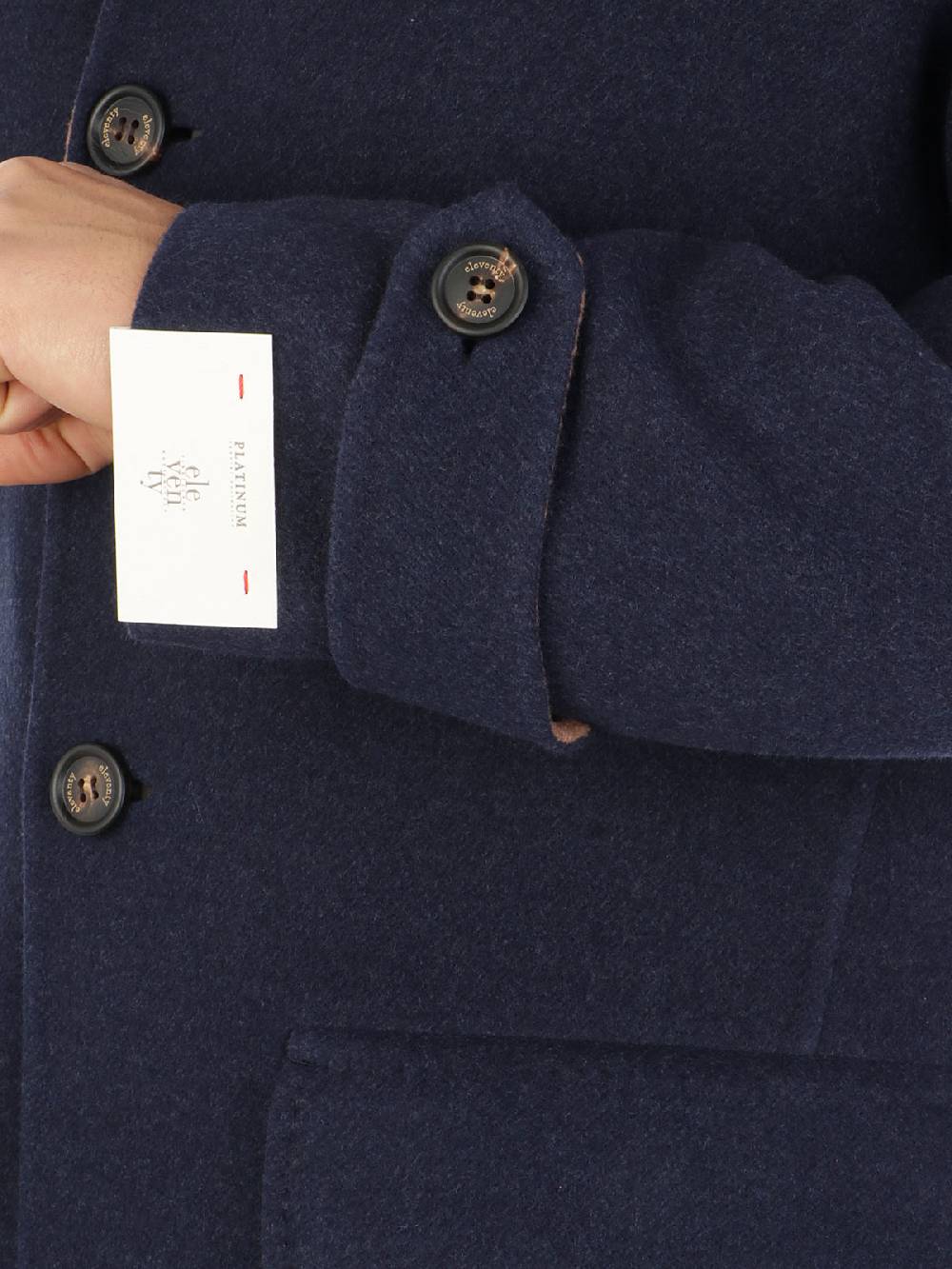 ELEVENTY Cappotto Uomo Reversibile in Lana Vergine Nuovo