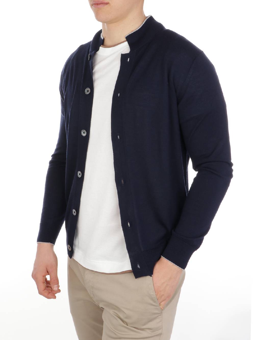 ELEVENTY Cardigan Uomo in Lana e Seta Consegna Veloce