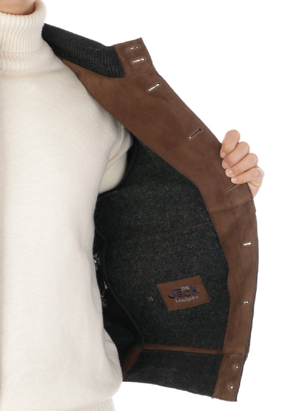 THE JACK LEATHERS Giacca in Suede Uomo Wedge Latest fashion