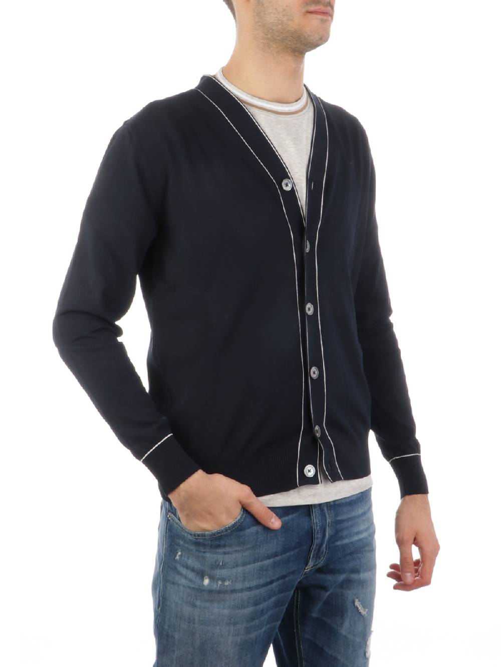 Eleventy Jersey Maglia Cardigan Rilascio limitato
