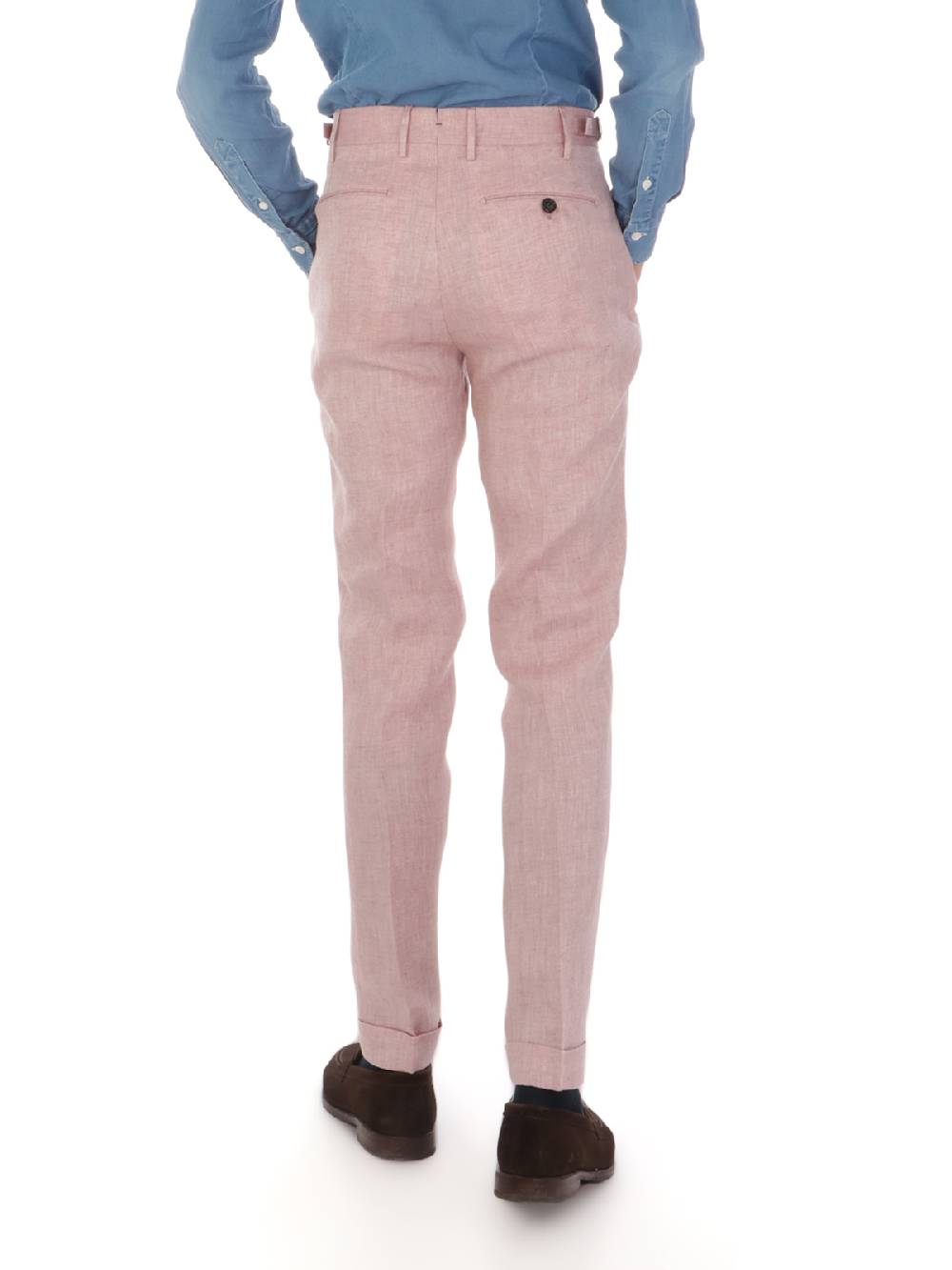 BERWICH Pantalone Uomo Retrolong in Lino Economico
