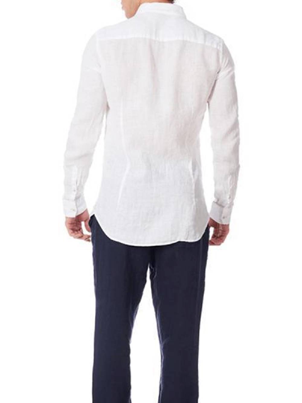ZEYBRA Camicia Uomo In Lino Smaltimento dello stoccaggio
