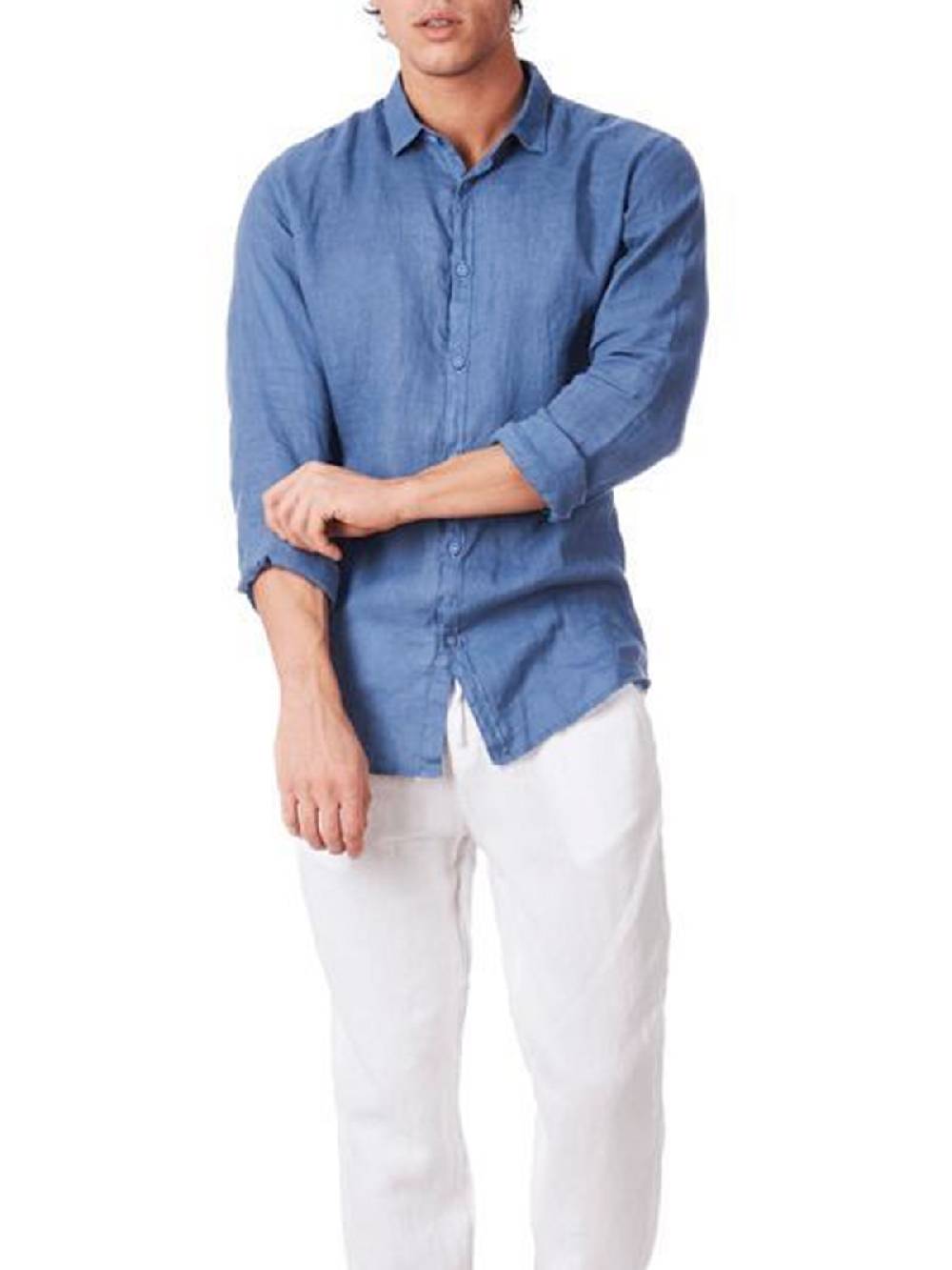 ZEYBRA Camicia Uomo In Lino Vendita calda
