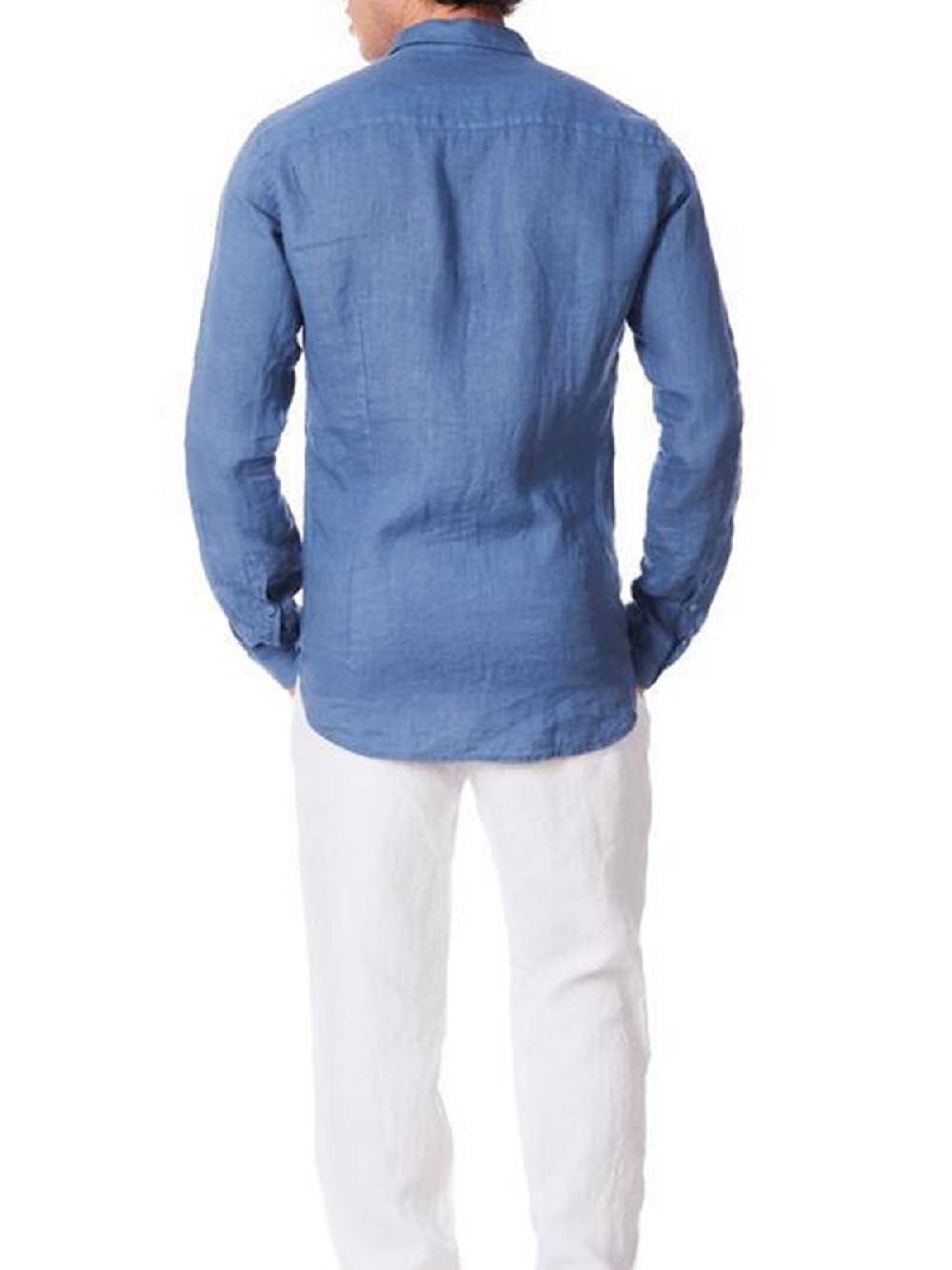 ZEYBRA Camicia Uomo In Lino Vendita calda