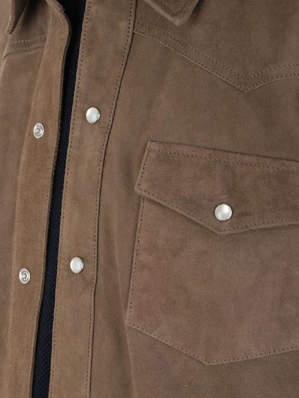 PROLEATHER Giacca Camicia Uomo in Suede Affare Del Giorno
