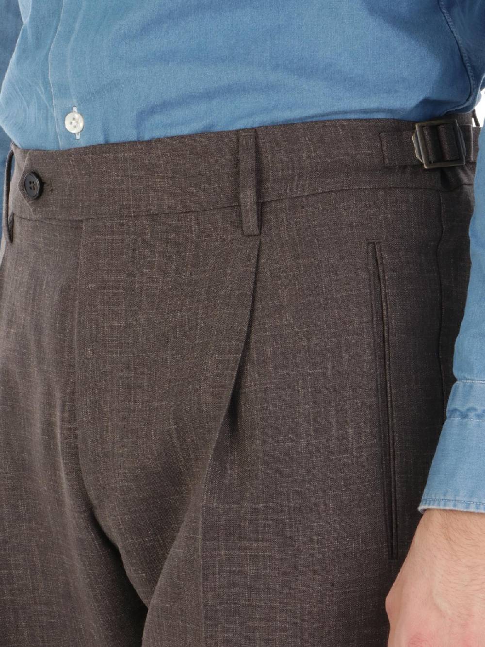 BERWICH Pantalone Uomo Vulcanoz Loro Piana Nuova