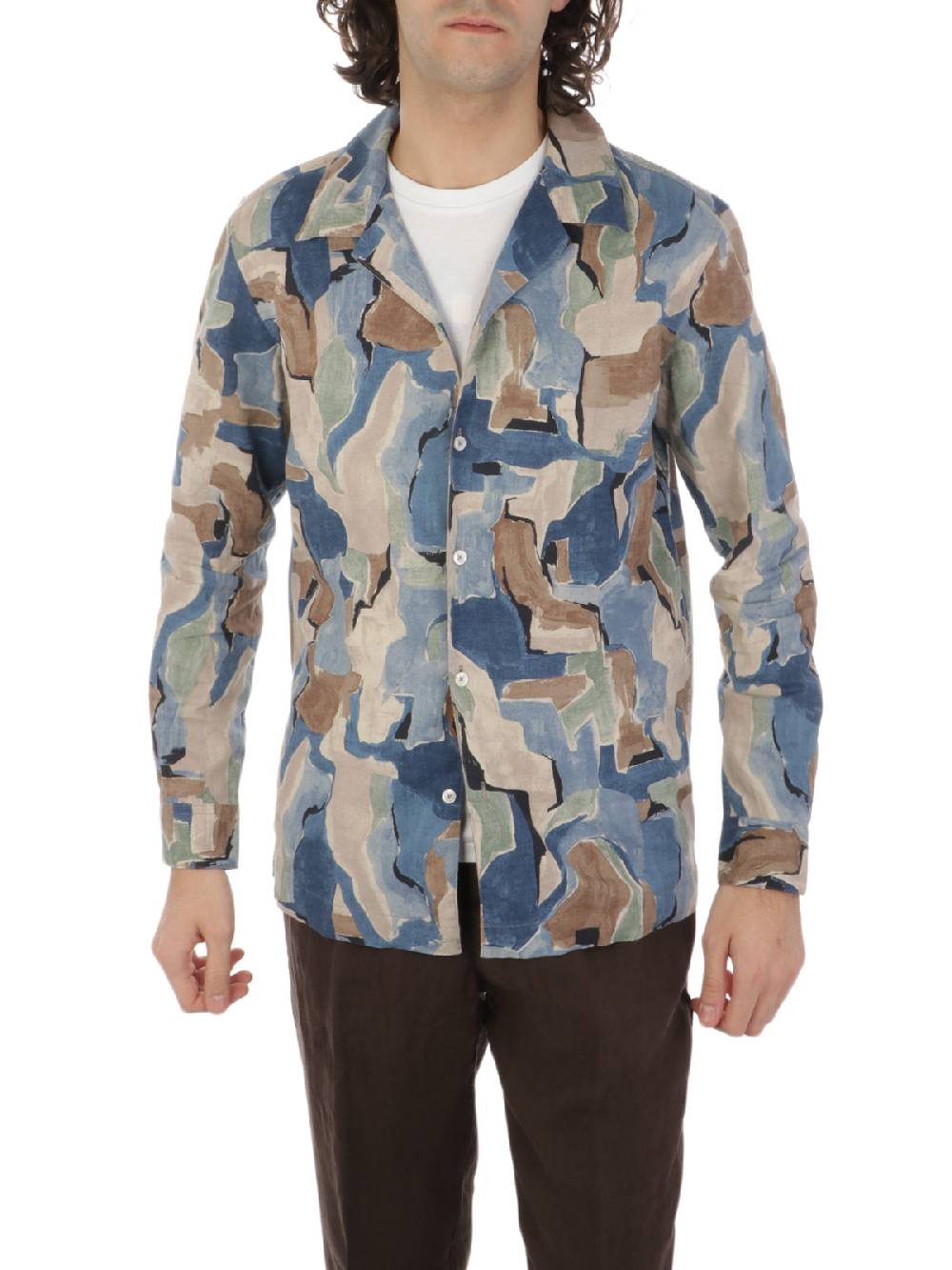 ALTEA Camicia Uomo Fantasia In Lino Offerta settimanale