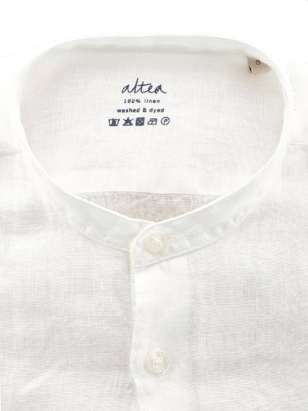 ALTEA Camicia Uomo Coreana In Lino Tinto In Capo ACQUISTA ORA