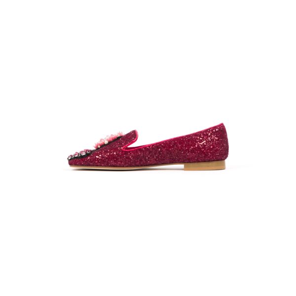 Prosperine Ballerina da Donna in Glitter con Pietre Colorate Pezzi Unici