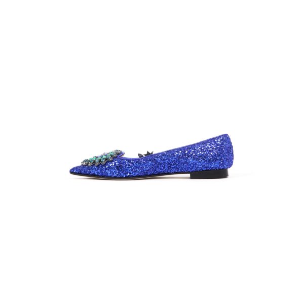 Prosperine Ballerina da Donna in Glitter con Ricamo Soddisfazione Garantita