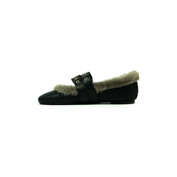 Prosperine Ballerina da Donna in Nappa con Peluche Negozi Online