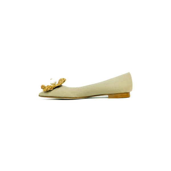 Prosperine Ballerina da Donna in Tessuto con Fiore Sconto