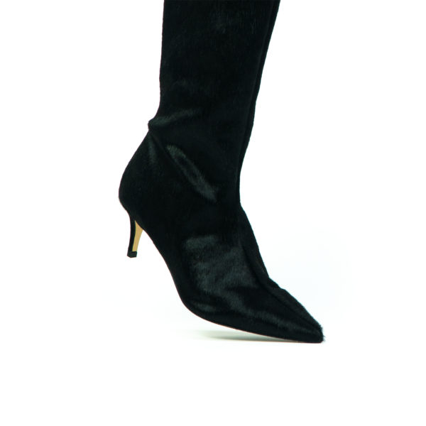 Prosperine Stivale Lungo da Donna in Cavallino Nero Spedizione Gratuita