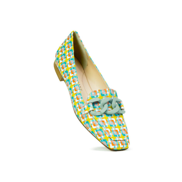 Prosperine Mocassino da Donna in Tessuto Multicolor Italia