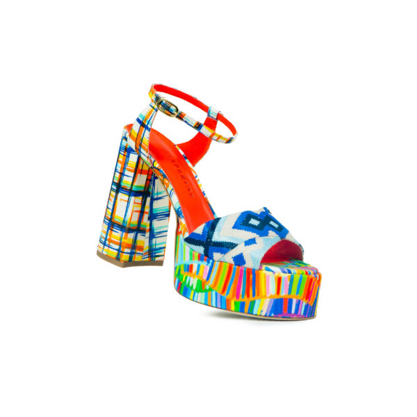 Prosperine Sandalo da Donna con Plateu Multicolor Convenienza