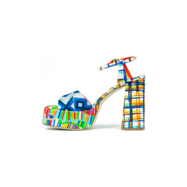 Prosperine Sandalo da Donna con Plateu Multicolor Convenienza