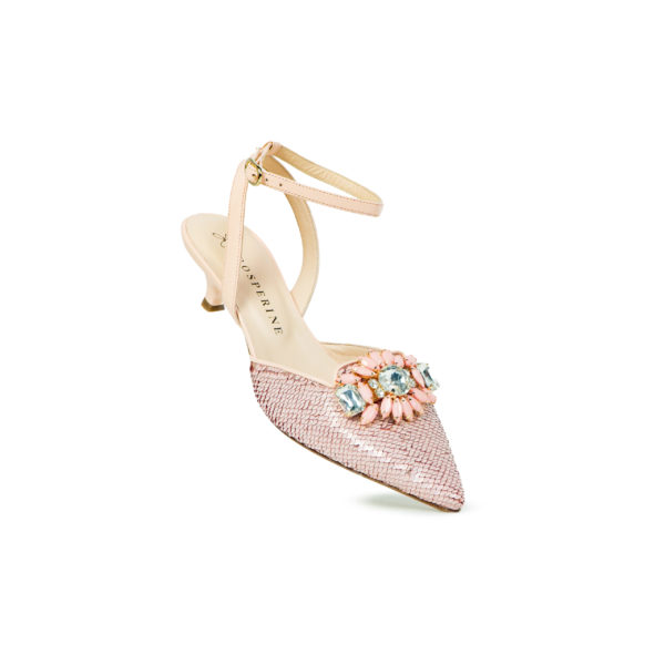 Prosperine Sandalo da Donna con Tacco 35 mm in Paillettes Presa