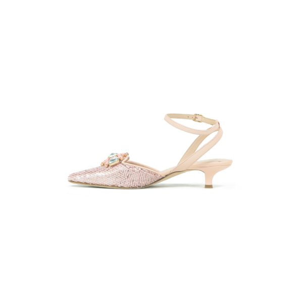 Prosperine Sandalo da Donna con Tacco 35 mm in Paillettes Presa