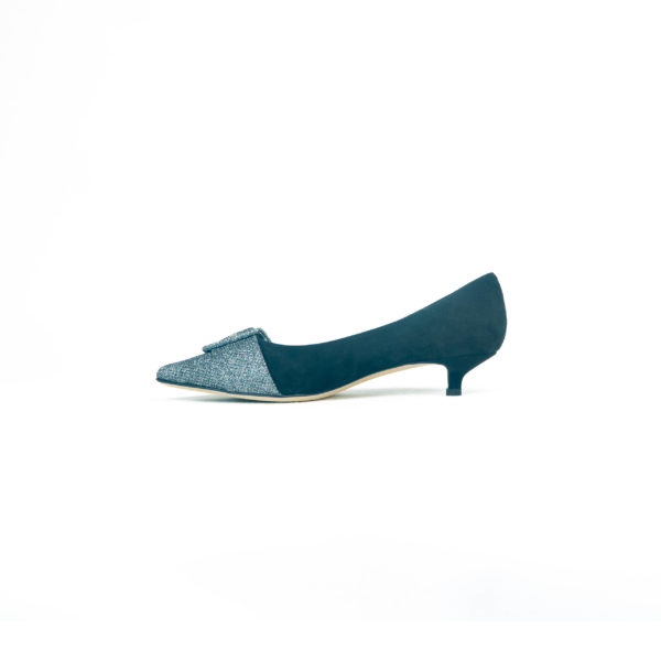 Prosperine Scarpa da Donna con Tacco in Camoscio e Glitter Italia