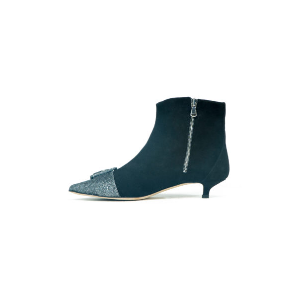 Prosperine Stivale da Donna in Camoscio con Punta in Glitter Consegna Veloce