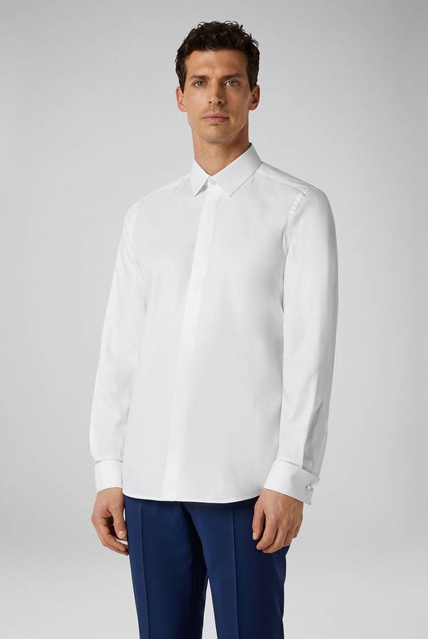 Pull Pal Zileri Camicia in puro cotone della linea Cerimonia con micro disegnature Italy