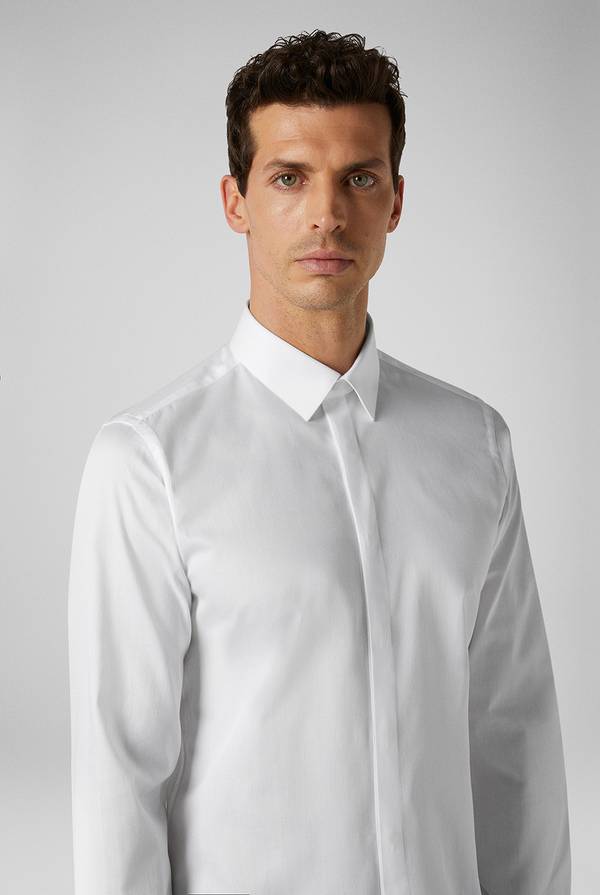 Pull Pal Zileri Camicia in puro cotone della linea Cerimonia con micro disegnature Italia