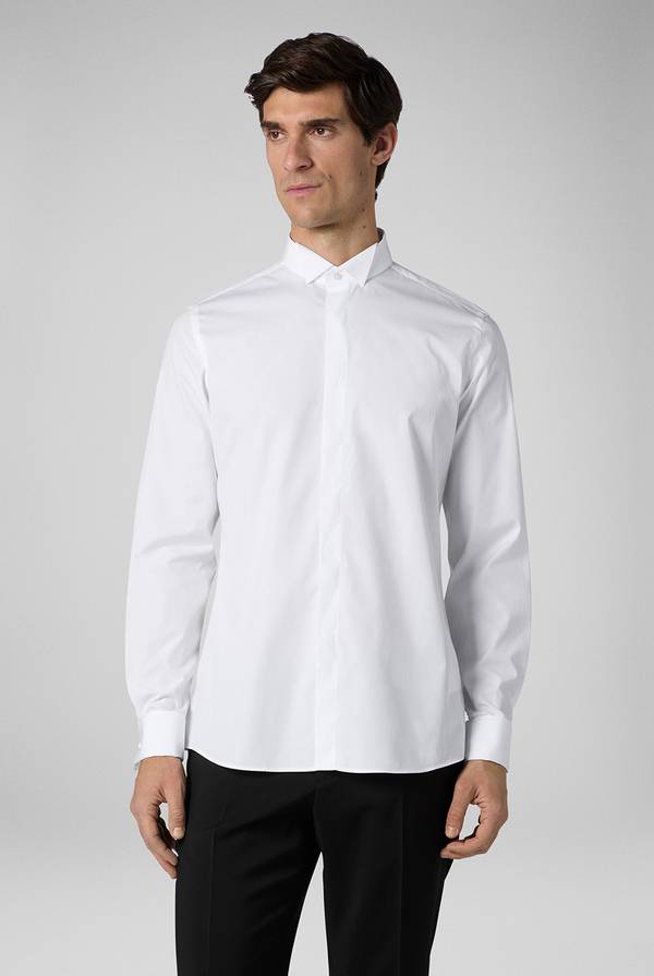 Pull Pal Zileri Camicia Cerimonia bianca con collo smoking Promozione temporanea