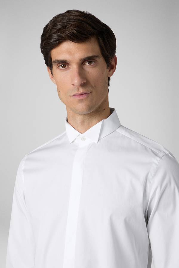 Pull Pal Zileri Camicia Cerimonia bianca con collo smoking Promozione temporanea