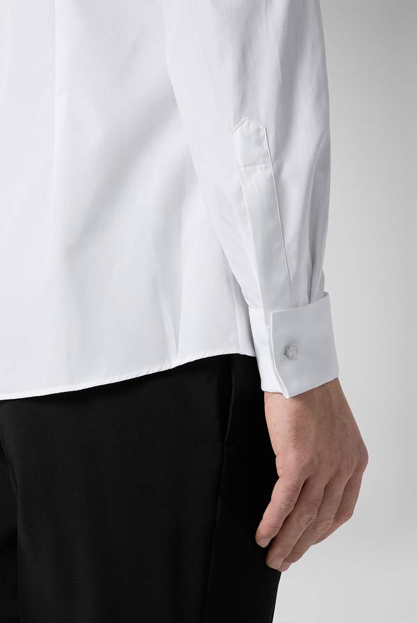 Pull Pal Zileri Camicia Cerimonia bianca con collo smoking Promozione temporanea