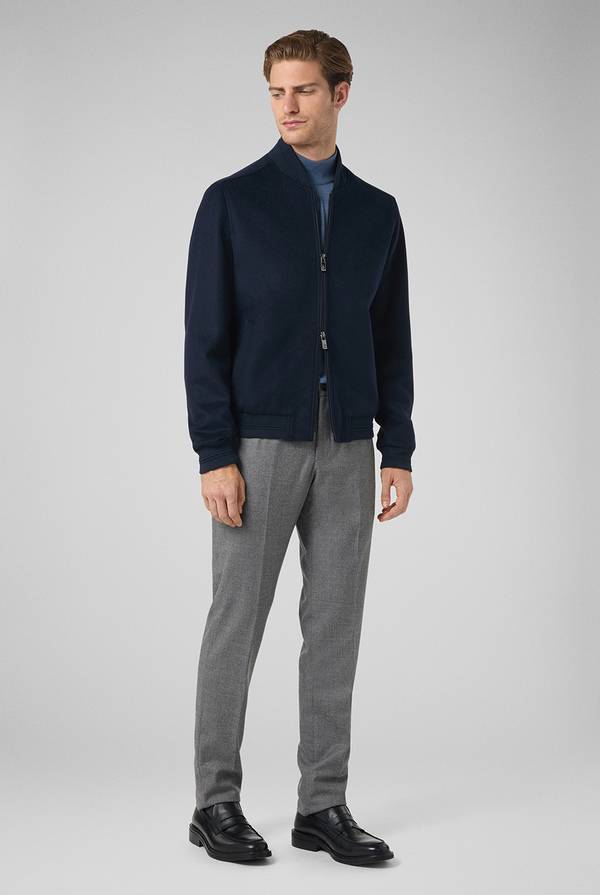 Pull Pal Zileri Pantaloni in lana stretch con banda elastica In Linea