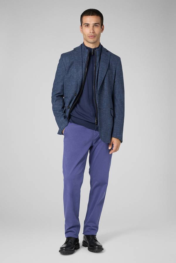 Pull Pal Zileri Pantaloni chino tinti in capo in cotone e tencel stretch Spedizione Gratuita