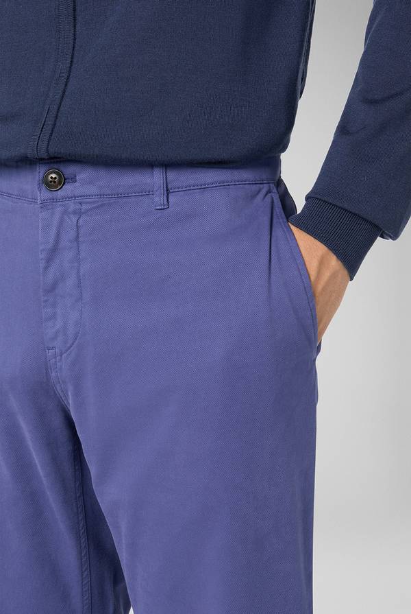 Pull Pal Zileri Pantaloni chino tinti in capo in cotone e tencel stretch Spedizione Gratuita