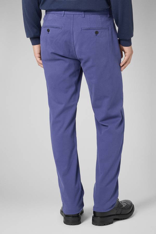 Pull Pal Zileri Pantaloni chino tinti in capo in cotone e tencel stretch Spedizione Gratuita