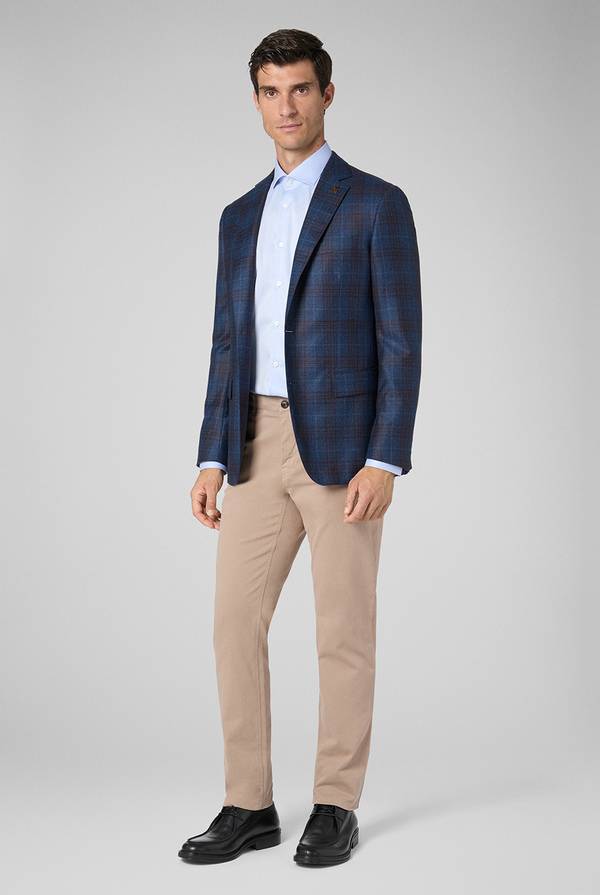 Pull Pal Zileri Pantaloni chino tinti in capo in cotone e tencel stretch Pezzi Unici