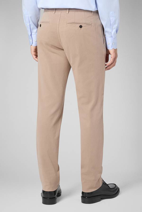 Pull Pal Zileri Pantaloni chino tinti in capo in cotone e tencel stretch Pezzi Unici