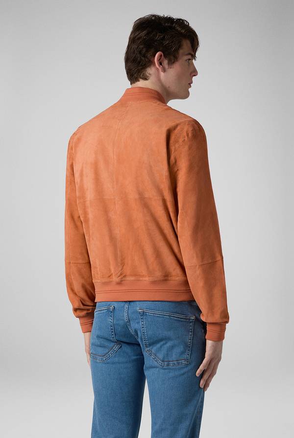 Pull Pal Zileri Bomber in suede color albicocca Outlet