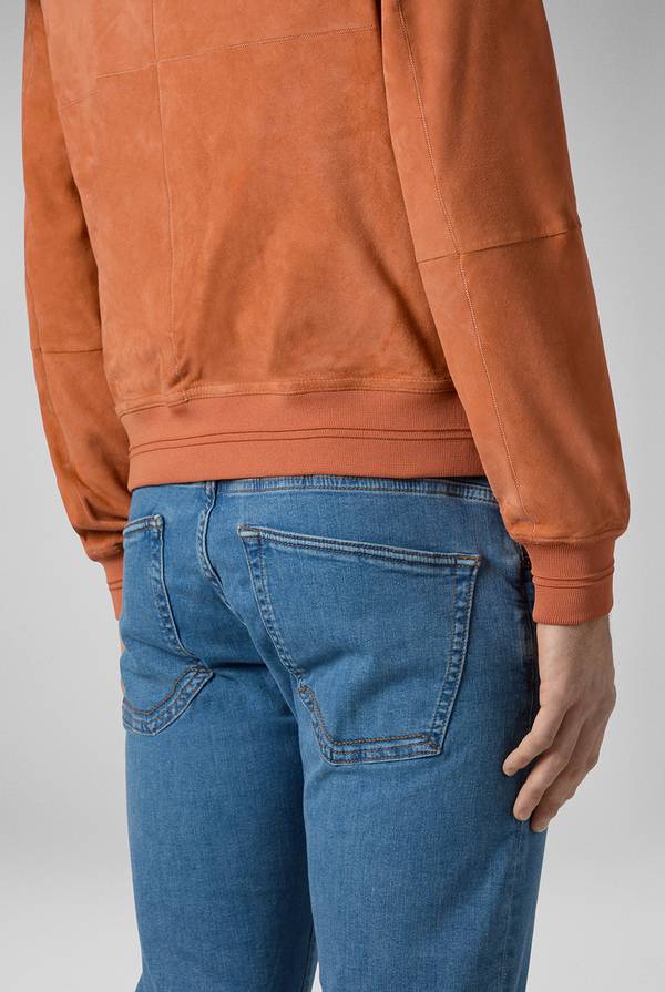 Pull Pal Zileri Bomber in suede color albicocca Outlet