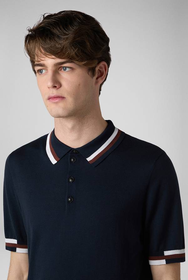 Pull Pal Zileri Polo in maglia con dettagli a contrasto Vendita Calda