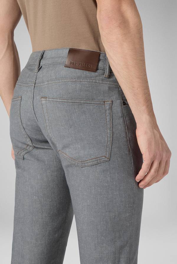 Pull Pal Zileri Denim 5 tasche effetto lino Moda