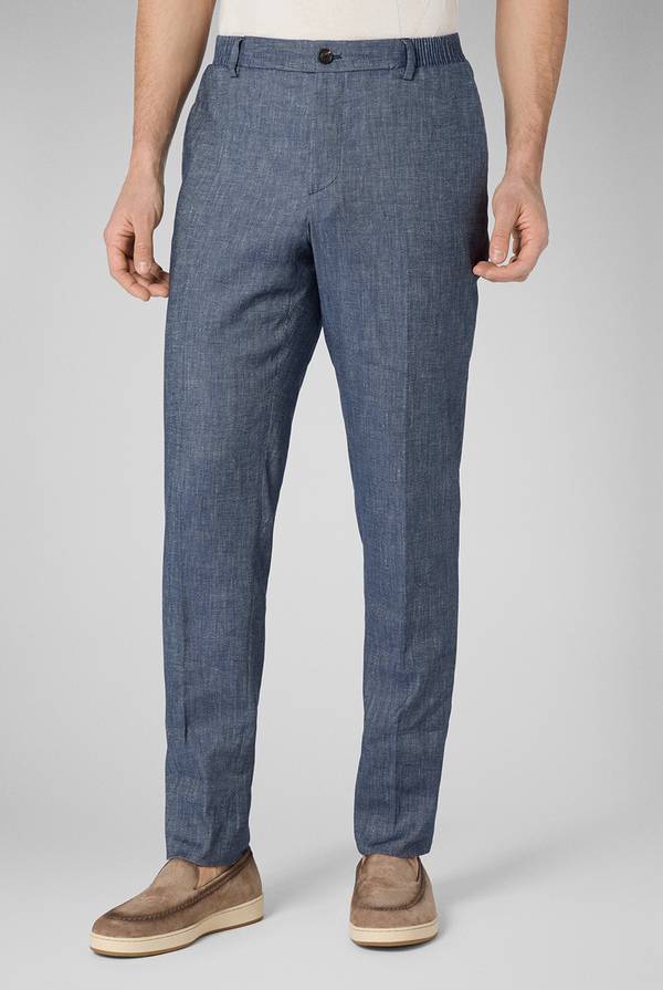 Pull Pal Zileri Pantalone in lino e cotone stretch In Linea