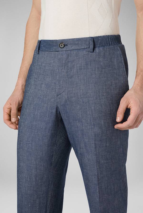 Pull Pal Zileri Pantalone in lino e cotone stretch In Linea