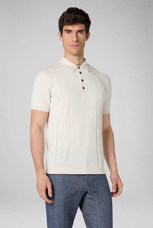 Pull Pal Zileri Polo in maglia con calati Economico