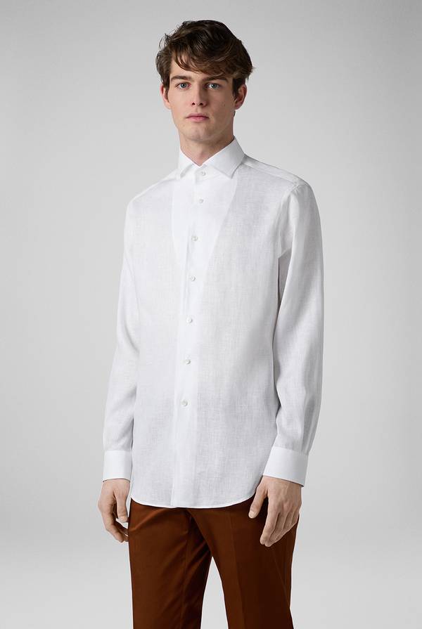 Pull Pal Zileri Camicia in lino bianca Outlet