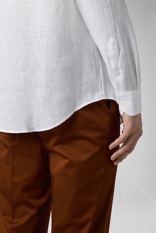 Pull Pal Zileri Camicia in lino bianca Outlet