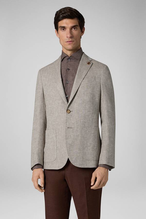 Pull Pal Zileri Giacca Brera in lino e cotone In Vendita