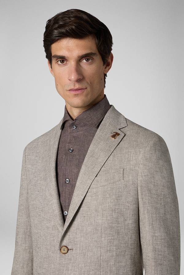 Pull Pal Zileri Giacca Brera in lino e cotone In Vendita