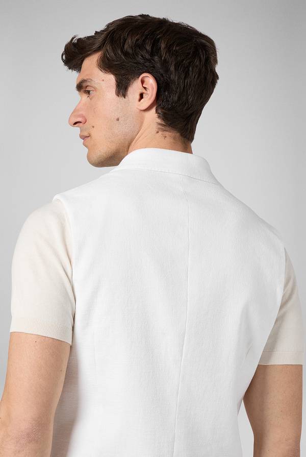 Pull Pal Zileri Gilet doppiopetto bianco con macro bottoni Italy