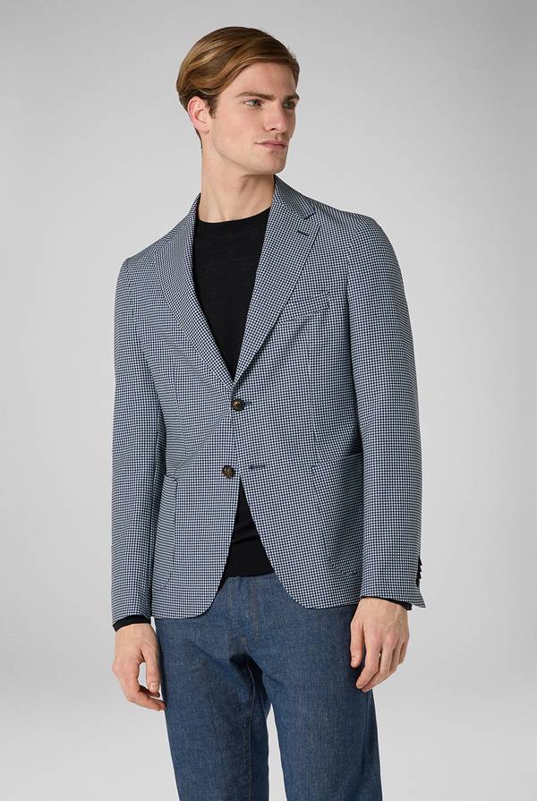 Pull Pal Zileri Giacca Effortless in jersey con motivo pied de poule Italia