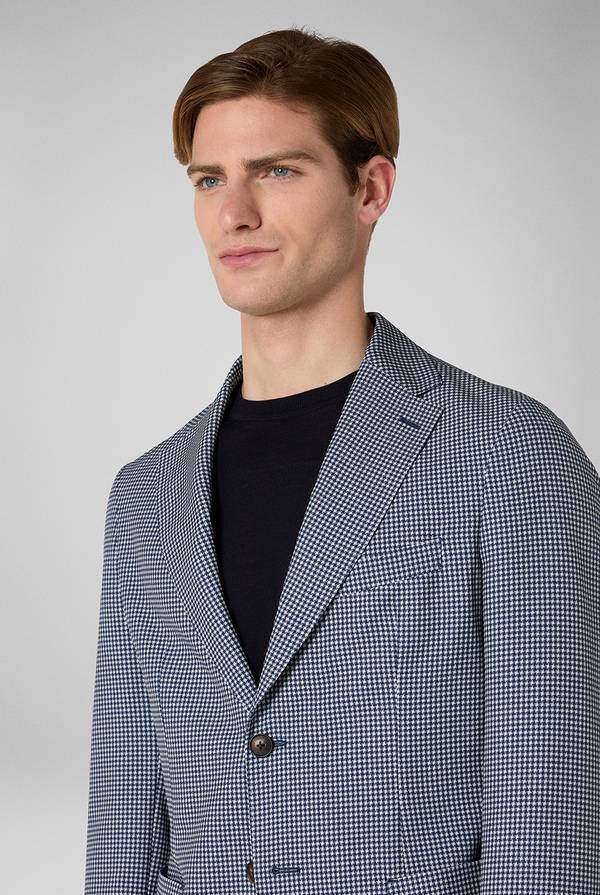 Pull Pal Zileri Giacca Effortless in jersey con motivo pied de poule Italia